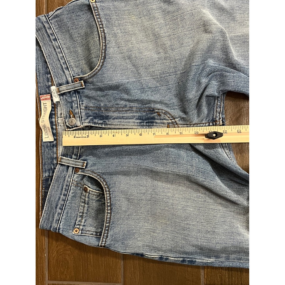Vintage Levis 569 Loose Straight Leg Jeans Mens 32x32 (32x30) Lt Wash Blue Denim - Picture 3 of 9